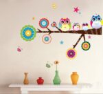 Decals Design 'Lovely Star Owl Family' Wall Sticker (PVC Vinyl, 25 cm x 70 cm), Multicolour - Image 3