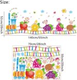 UYEDSR Wall Sticker Cartoon Fruit Train Wall Stickers for Kids room Children Bedroom Nursery Home Decoration Vinyl Removable Art Wall Decals 50 * 70cm - Image 4