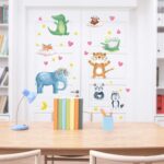 Cartoon Animal Living Room Children Kids Bedroom Nursery Kindergarten Removable Door Wall Stickers Poster Decal Decor Mural - Image 3