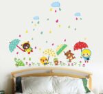 'Cartoon Monsoon in a Kindergarten' Wall StickerAy649 - Image 4