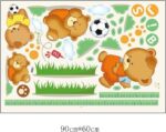 Cartoon Animals Wall Stickers Butterflies Flower Photo Frames Height Measurement Removable Wall Decals Home Decor Baby Boys Girls Kids Bedroom Kitchen Decoration (Bear Height Measurement) - Image 5