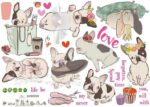 VOSAREA French Bulldog Dog Wall Sticker for Living Room Nursery TV Background size 50x70 sk7091 - Image 4