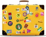 Backpack Suitcase World Travel Country City Decoration Wall Stickers size 50x70 mj7004 - Image 4