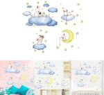 Rabbit sitting on clouds wall decal am9168 - Image 2