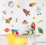 Stickerscape Outer Space Wall Sticker Pack | Perfect for a Creating a Space Themed Bedroom | Space Wall Stickers | Easy to Apply, Cleanly Removable xp8026 Size: 30x25