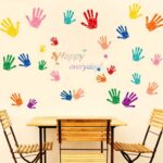 Ketsicart 1X(Color Handprint Wall Stickers, - Image 2