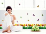 Tulips and butterflies wall decal Ay7121 - Image 2