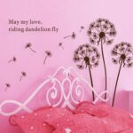 Brown Dandelion-AY695 Dandelion Dream Self-Adhesion and Removable DIY Vinyl Wall Decals Stickers - Image 2