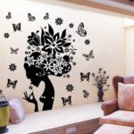 Bedroom Stickers For Walls Bedroom Wall Sticker Waterproof Wall Paper Walls Stickers Wallpaper Black And White Wall Decals Girls Wall Stickers size 50x70 dm570018 - Image 4