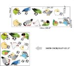 Interior color sticker "Parrots and a soccer ball" size 50x70 cm mj7015 - Image 5