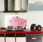 ACEFAST INC 6090CM Kitchen Oil Proof Waterproof Decal Wall Stickers Pink Rose Decal(A7) - Image 4