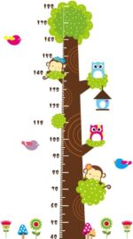 WINOMO Cartoon Kids Height Measure Ruler Nursery Growth Chart Wall Stickers Murals size 60x90  zy003 - Image 2