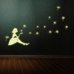 Glow in The Dark Dandelion Girl Flowers Wall Stickers Wallpaper Decor Art - Image 4