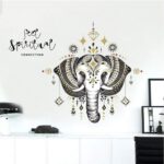 Sk7168 Elephant Wall Decals Bedroom Indian Yoga Vinyl Decal Sticker Boho Decor - Image 4