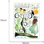 PG887 3D Color Wall Sticker Series 1- Cute Girl Under Plant Streetlight, Painting, Cartoon Character, English Alphabet Wallpaper Sticker Decoration School&Classroom - Image 3