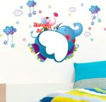 Pegatinas de pared y murales de dibujos animados Dumbo Pizarra Blanca Pegatina de pared para habitación de los niños, recámara de guardería, decoración de fondo autoadhesiva size 50x70 xls7137 - Image 3