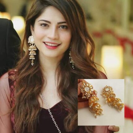 Pearl jhumki Hyderabadi 3 step kundan