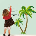 Xh5435 Artibetter Coconut Tree Bedroom Wallpaper Waterproof Home Wall Decals Creative Wall Decor - Image 3
