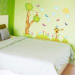 Cartoon Home Decor Wall Sticker Kids Baby Room Pastoral Style Trees Owl Cage Fence  Abc1016 - Image 3