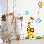 JANOMI height chart wall sticker,wall stickers & murals, Baby Height Growth Chart Ruler Giraffe Height Chart Wall Decals Children Height Measurement Chart Wall Stickers for Kids Room Nursery - Image 4