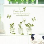 Ay7148 fashionbeautybuy Baby Boy's Wall Sticker English Letters Flower Pots Butterflies Paper Home Decal One Size Multi - Image 4