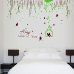 Wall Sticker English Letters Rural Green Leaves BirdsXy1059 xy - Image 2