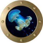 Wall Art Sticker Nautical Submarine Window Ocean World Jellyfish VC Wall Decal Wallpaper for Baby Kids Bedroom Living Room - Image 8