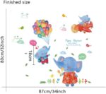 Sk7032  Elephant Kids Play Room Bedroom Nursery Kindergarten Removable Self-Adhesive Tile Wall Stickers - Image 5