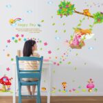 Fashionbeautybuy - Adhesivo decorativo para pared, diseño de flores de arco iris, para decoración del hogar, papel pintado de PVC, para sala de estar, adultos, adolescentes y niños size 50x70 ay7270 - Image 3