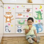 Cartoon Animal Living Room Children Kids Bedroom Nursery Kindergarten Removable Door Wall Stickers Poster Decal Decor Mural