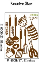 Cooking Wall Stickers Removable Kitchen & Dining RoomN DIY Wall Decal Kitchen Rules Art Home Mural Décor Vinyl Wall Art Inspirational Quotes Decorations size 45x60 ay6017a - Image 5