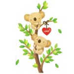 Click to open expanded view      Kei Lala Wall Sticker Tree [Koala Climbing Trees] Stylish Wallpaper Sticker Wall Sticker Removable DIY Wallpaper Sticker - Image 5