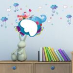 Pegatinas de pared y murales de dibujos animados Dumbo Pizarra Blanca Pegatina de pared para habitación de los niños, recámara de guardería, decoración de fondo autoadhesiva size 50x70 xls7137 - Image 5