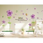 Wall Decal Love Flowers Butterflies English Letters Home Sticker Paper Removable Living Dinning Room Bedroom Art Picture Murals DIY Stick Girls Boys Kids Nursery Baby Decoration size 45x60 ay650b - Image 3