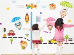 docooler Cartoon Cute Parachute Height Scale Measurement DIY Wall Wallpaper Stickers Art Decor Mural Kid's Child Room Decal size (70x50cm) xy8101 - Image 4