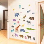 Sk7072 Wall Sticker for Children Nursery Home Decor Decals Nursery Wallpaper Animals - Image 2