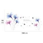 Orchid Flowers Wall Stickers Removable DIY Butterfly Art Decor Wall Stickers Murals for Living Room Kids Room Bedroom TV Background Decoration XL8262 Size: 60x90 - Image 4
