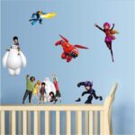 Big Hero Baymax Wall Stickers for Kids Room Home Decoration PVC Walls Decal Cartoon Movie Mural Art 30 * 90Cm - Image 2