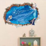 Frozen Cartoon Character Wall Sticker Diy Wall Paper Children's bedroom Living Office Decoration Can Remove - Image 2