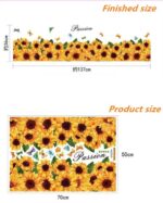 JAAMSO ROYALS Sun Flower wall stickers for living room flowers, floral wall stickers, flower sticker, nature wall stickers, garden stickers for walls of home, wall stickers flower design size (50CM X 70CM) sk7109 - Image 7