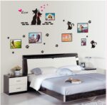 Ay7134 Cat Wall Stickers Cartoon Love Cat Photo Frame - Image 3