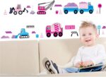 Wall Sticker Train Crane Hook  Removable Wall Vinyl Living Room Bedroom PVC Art Picture Murals Waterproof DIY Stick for Adults Teens Kids Nursery Baby size 50x60  ay7098 - Image 2