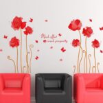 Beautiful Flowers Butterflies Trees Wall Stickers XL8159 - Image 4