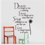 DM35 0028 Wall Stickers Dance Daisy Living Room Proverbs Wall Sticker English Poem 27*70CM - Image 3
