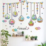 Home Find Succulent Plants Wall Decors Geometric Figure Polyhedron Creative Crystal Bottles Pendants Stickers Pot Flowers Decal Living Room Bedroom Nursery Murals Decoration size 50x70 xls7132 - Image 2