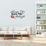 DF5401 English Love Proverbs Wall Sticker, Always Kiss Me Goodnight Wall Decal, Warm Inspirational Quotes Removable Art Vinyl Decor for Bedroom, Baby Room, Living Room - Image 3