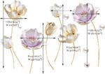 Runtoo 3D Flower Wall Stickers Gold Lotus Floral Wall Art Decals for Living Room Bedroom TV Background Wall Decor GS9720  Size: 60x90cm - Image 5