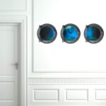 Dnven (13"w X 13"h X 3pcs) Set of 3 3D Porthole Undersea Underwater Diving Window View Faux Submarine Window Partial Frosted Frosting Murals Wall Decals Removable Wall Stickers for Bedrooms - Image 4