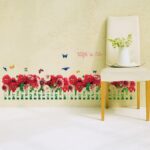 SAMHEZ SK7002 Red Roses Hedge Wall Sticker [50 x 70 cm] - Image 6