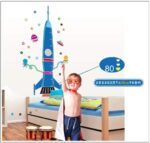 Animal World Rocket Cartoon Children's Bedroom Background Decorate Wall Stickers - Image 4